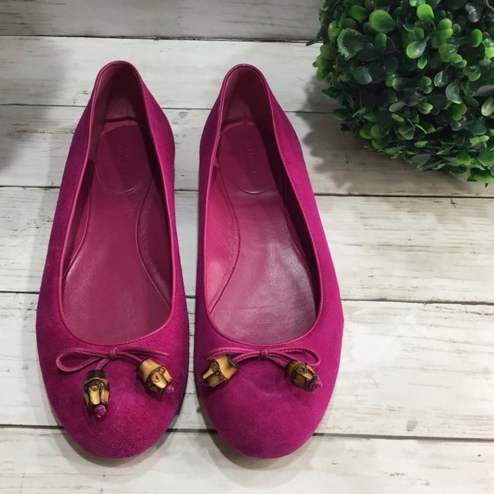 Gucci Suede Pretty Pink Flats size 39